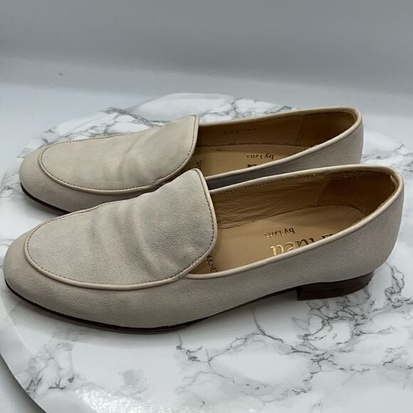 Leo Penny Loafer Linen Suede – Nisolo L’IDEA Nude Suede Loafer Italian Made-36, US 6